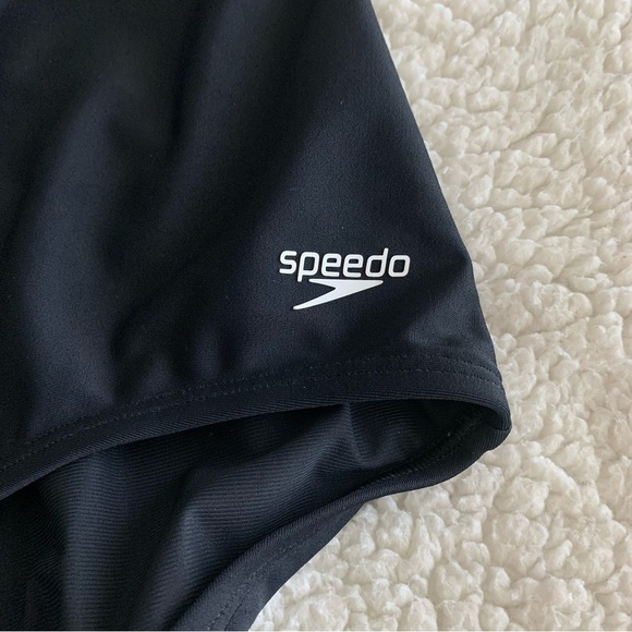 Speedo Power Flex Super Pro Swimsuit Womens 8 Black CrossBack Performance Fabric - Picture 5 of 10